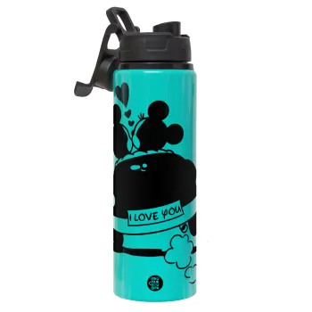 Love Car, Μεταλλικό παγούρι νερού με καπάκι ασφαλείας, αλουμινίου 850ml