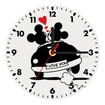 Love Car, Wooden wall clock (20cm)