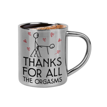 Thanks for all the orgasms, Double-wall metal cup for espresso (220ml)
