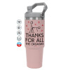 Pink color, 890ml (30oz) stainless Steel Tumbler with Handle