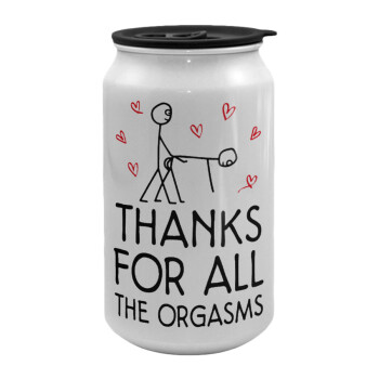 Thanks for all the orgasms, Κούπα ταξιδιού μεταλλική με καπάκι (tin-can) 500ml