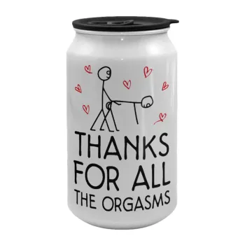 Thanks for all the orgasms, Κούπα ταξιδιού μεταλλική με καπάκι (tin-can) 500ml