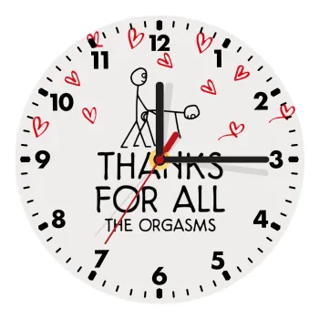 Thanks for all the orgasms, Ρολόι τοίχου ξύλινο (20cm)