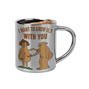 I want to grow old with you, Double-wall metal cup for espresso (220ml)