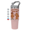 Pink color, 890ml (30oz) stainless Steel Tumbler with Handle