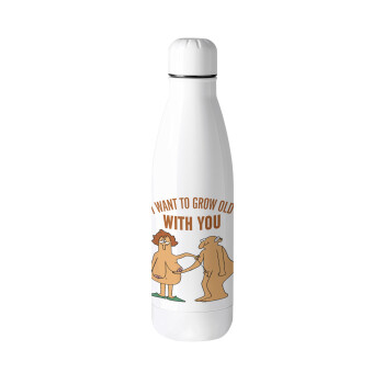 I want to grow old with you, Metal mug thermos (Stainless steel), 500ml