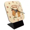 Quartz Table clock in natural wood (10cm)