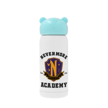Wednesday Nevermore Academy University, Γαλάζιο ανοξείδωτο παγούρι θερμό (Stainless steel), 320ml