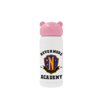 Wednesday Nevermore Academy University, Ροζ ανοξείδωτο παγούρι θερμό (Stainless steel), 320ml