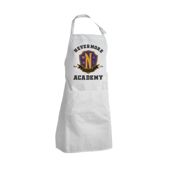 Wednesday Nevermore Academy University, Adult Chef Apron (with sliders and 2 pockets)