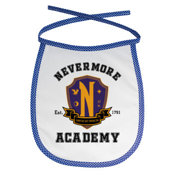 Wednesday Nevermore Academy University, Σαλιάρα μωρού αλέκιαστη με κορδόνι Μπλε
