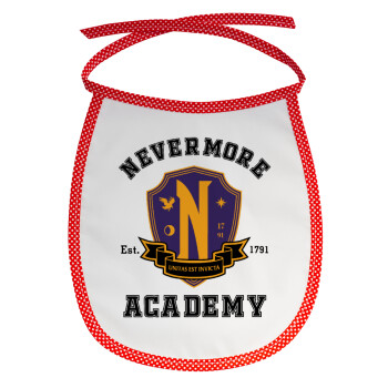 Wednesday Nevermore Academy University, Σαλιάρα μωρού αλέκιαστη με κορδόνι Κόκκινη