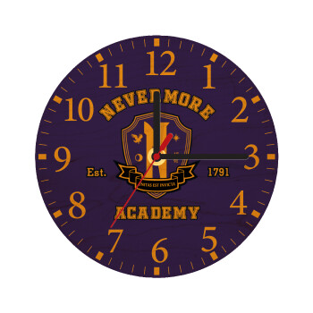 Wednesday Nevermore Academy University, Ρολόι τοίχου ξύλινο plywood (20cm)