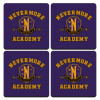 Wednesday Nevermore Academy University, ΣΕΤ 4 Σουβέρ ξύλινα τετράγωνα (9cm)