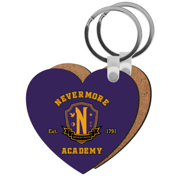 Wednesday Nevermore Academy University, Μπρελόκ Ξύλινο καρδιά MDF
