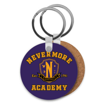 Wednesday Nevermore Academy University, Μπρελόκ Ξύλινο στρογγυλό MDF Φ5cm