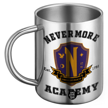 Wednesday Nevermore Academy University, Ανοξείδωτη Μεταλλική Κούπα 450ml - Διπλού Τοιχώματος