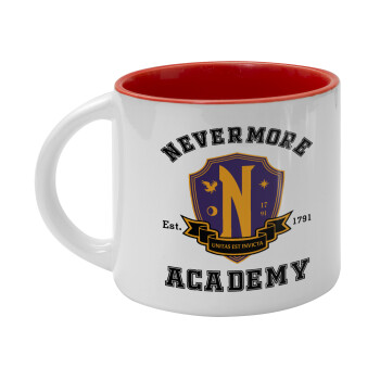 Wednesday Nevermore Academy University, Κούπα κεραμική 400ml Λευκή/Κόκκινη