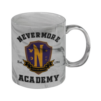 Wednesday Nevermore Academy University, Κούπα κεραμική, marble style (μάρμαρο), 330ml