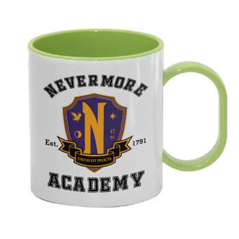Wednesday Nevermore Academy University, Κούπα (πλαστική) (BPA-FREE) Polymer Πράσινη για παιδιά, 330ml