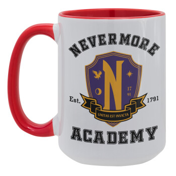 Wednesday Nevermore Academy University, Κούπα Mega 15oz, κεραμική Κόκκινη, 450ml