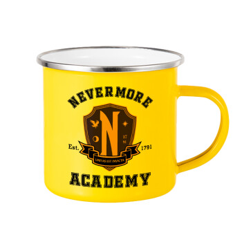Wednesday Nevermore Academy University, Κούπα Μεταλλική εμαγιέ Κίτρινη 360ml