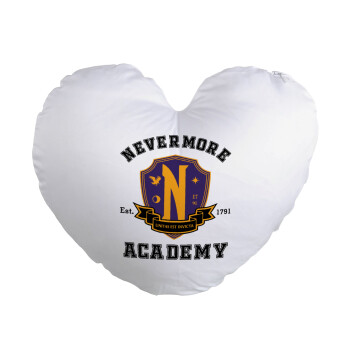Wednesday Nevermore Academy University, Μαξιλάρι καναπέ καρδιά 40x40cm περιέχεται το  γέμισμα