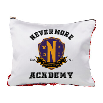 Wednesday Nevermore Academy University, Τσαντάκι νεσεσέρ με πούλιες (Sequin) Κόκκινο
