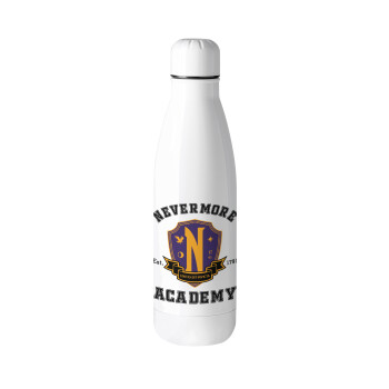 Wednesday Nevermore Academy University, Metal mug thermos (Stainless steel), 500ml