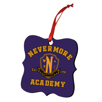 Wednesday Nevermore Academy University, Στολίδι Χριστουγεννιάτικο στολίδι polygon ξύλινο 7.5cm