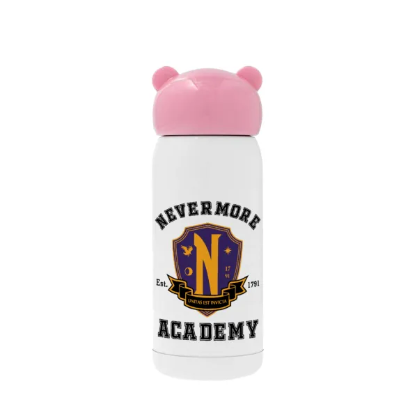 Wednesday Nevermore Academy University — Ροζ ανοξείδωτο παγούρι θερμό (Stainless steel), 320ml