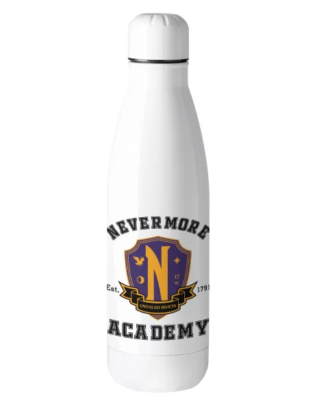 Wednesday Nevermore Academy University — Metal mug thermos (Stainless steel), 500ml
