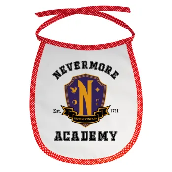 Wednesday Nevermore Academy University, Σαλιάρα μωρού αλέκιαστη με κορδόνι Κόκκινη