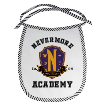 Wednesday Nevermore Academy University, Σαλιάρα μωρού αλέκιαστη με κορδόνι Μαύρη