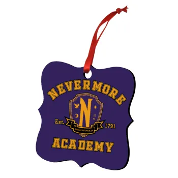 Wednesday Nevermore Academy University, Christmas ornament polygon wooden 7.5cm