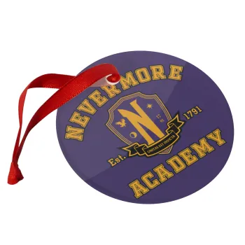 Wednesday Nevermore Academy University, Christmas ornament glass 9cm