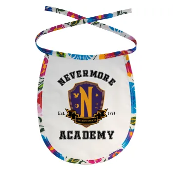 Wednesday Nevermore Academy University, Σαλιάρα μωρού αλέκιαστη με κορδόνι Χρωματιστή