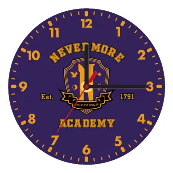Wednesday Nevermore Academy University, Wooden wall clock (20cm)