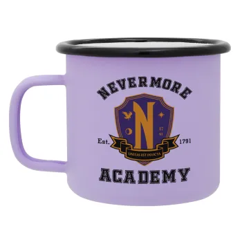 Wednesday Nevermore Academy University, Κούπα Μεταλλική εμαγιέ ΜΑΤ Light Pastel Purple 360ml