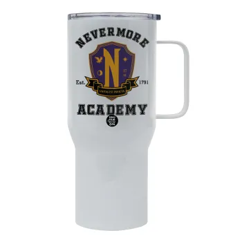 Wednesday Nevermore Academy University, Mega Stainless steel Tumbler with lid, double wall 750L