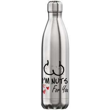 I'm Nuts for you, Inox (Stainless steel) hot metal mug, double wall, 750ml