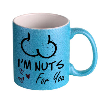 I'm Nuts for you, Κούπα Σιέλ Glitter που γυαλίζει, κεραμική, 330ml