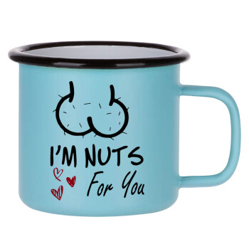 I'm Nuts for you, Κούπα Μεταλλική εμαγιέ ΜΑΤ σιέλ 360ml