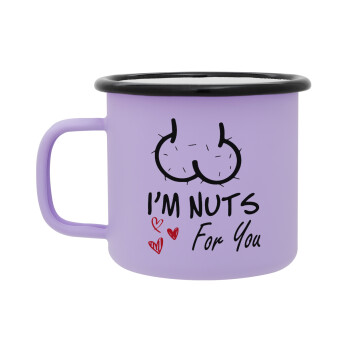 I'm Nuts for you, Κούπα Μεταλλική εμαγιέ ΜΑΤ Light Pastel Purple 360ml