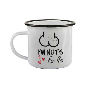 I'm Nuts for you, Κούπα εμαγιέ με μαύρο χείλος 360ml