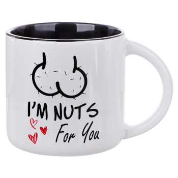 I'm Nuts for you, Κούπα κεραμική 400ml Λευκή/Μαύρη
