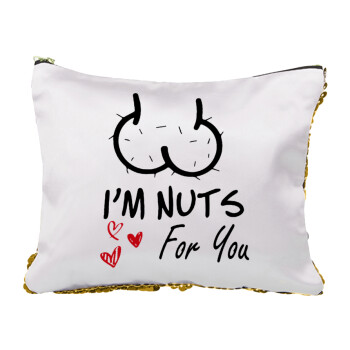 I'm Nuts for you, Τσαντάκι νεσεσέρ με πούλιες (Sequin) Χρυσό