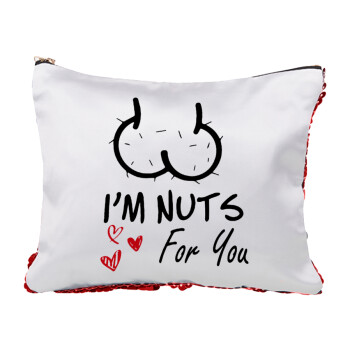 I'm Nuts for you, Τσαντάκι νεσεσέρ με πούλιες (Sequin) Κόκκινο