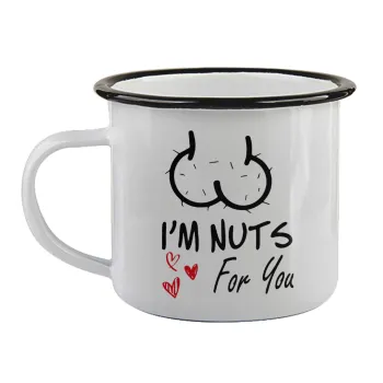I'm Nuts for you, Κούπα εμαγιέ με μαύρο χείλος 360ml