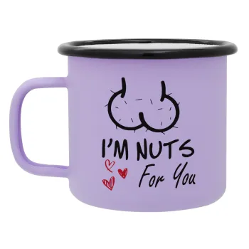 I'm Nuts for you, Κούπα Μεταλλική εμαγιέ ΜΑΤ Light Pastel Purple 360ml